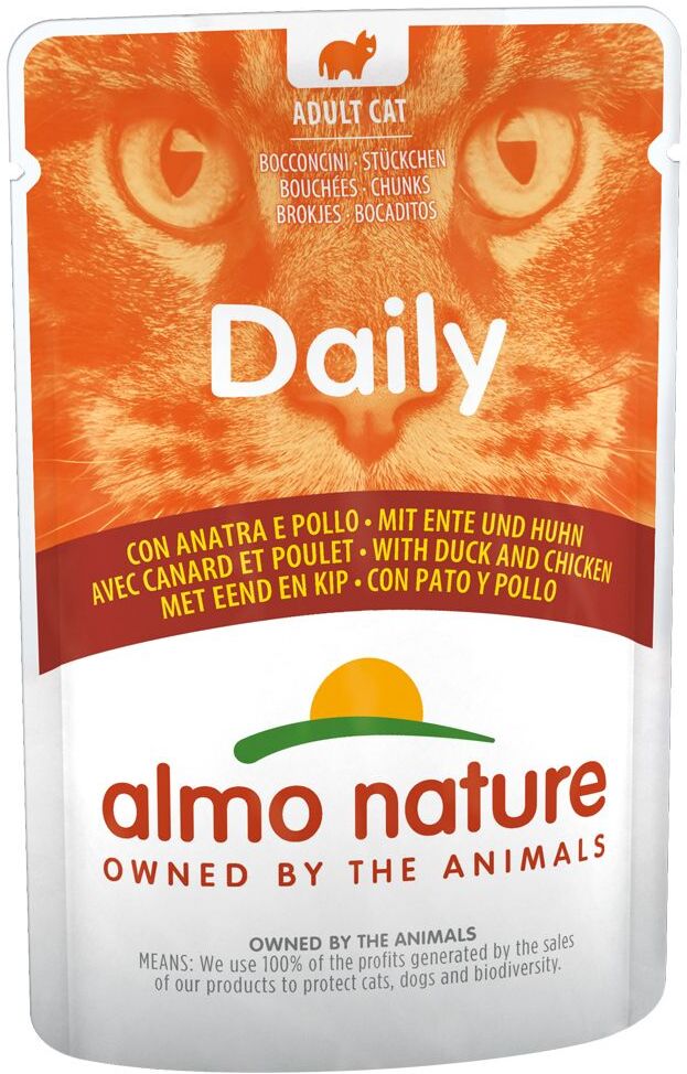 Almo Nature Daily Menu Pouch 6 x 70 g - Ente und Huhn