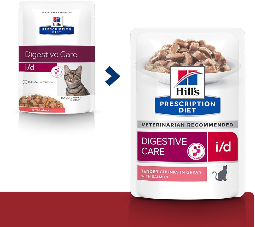 Hill's Prescription Diet i/d Digestive Care Katzenfutter mit Lachs - 12 x 85 g