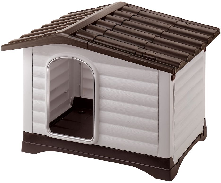 Ferplast Kunststoffhundehütte Dogvilla - Dogvilla 90: L 88 x T 72 x H 65 cm