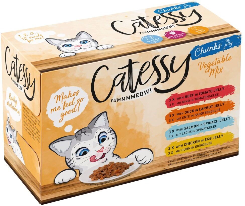 Catessy Mixpack Catessy Häppchen in Gelee Gemüse-Allerlei - 12 x 100 g