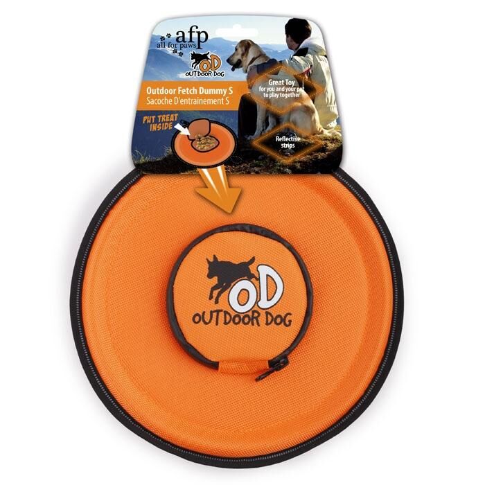 All For Paws Flying Disc Fetch Dummy With Treat Interactive Fun Outdoor Dog Toy