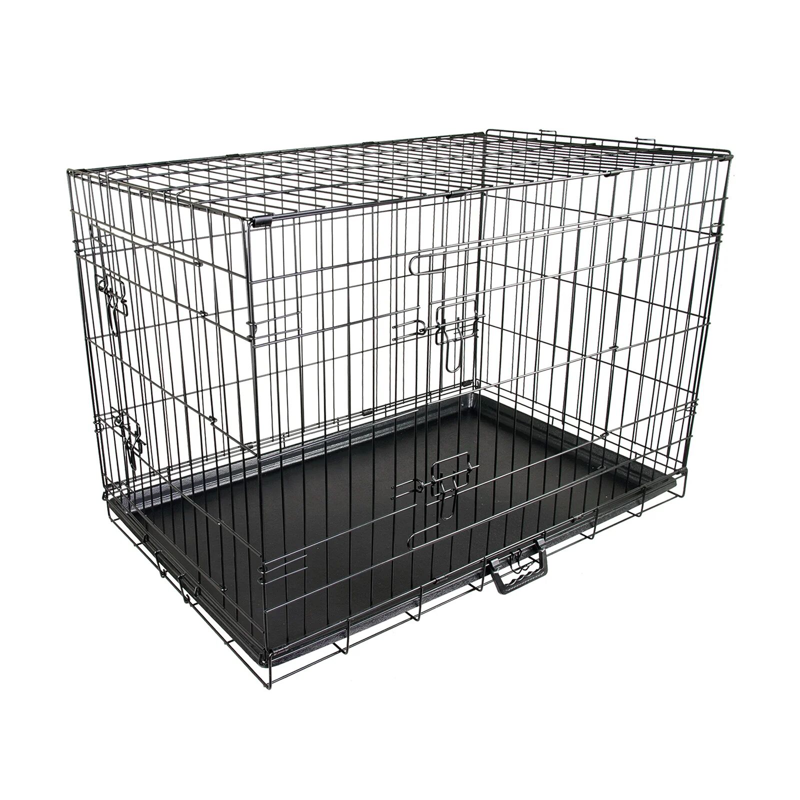 Unbranded 24" Foldable Metal Wire Dog Cage with Removable Tray
