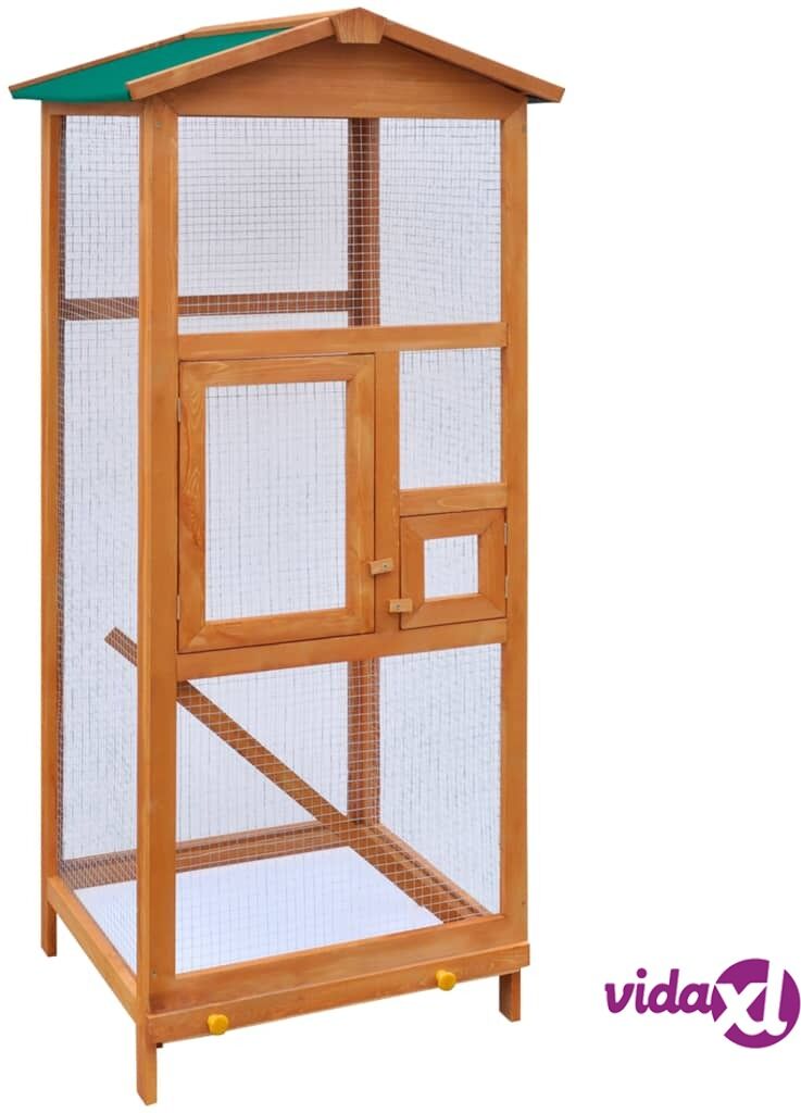 vidaXL Bird Cage Wood 65x63x165 cm