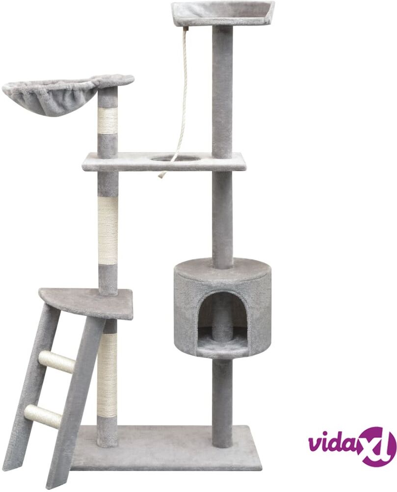 vidaXL Cat Tree with Sisal Scratching Posts 150 cm Grey