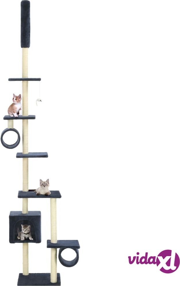 vidaXL Cat Tree with Sisal Scratching Posts 260 cm Dark Blue