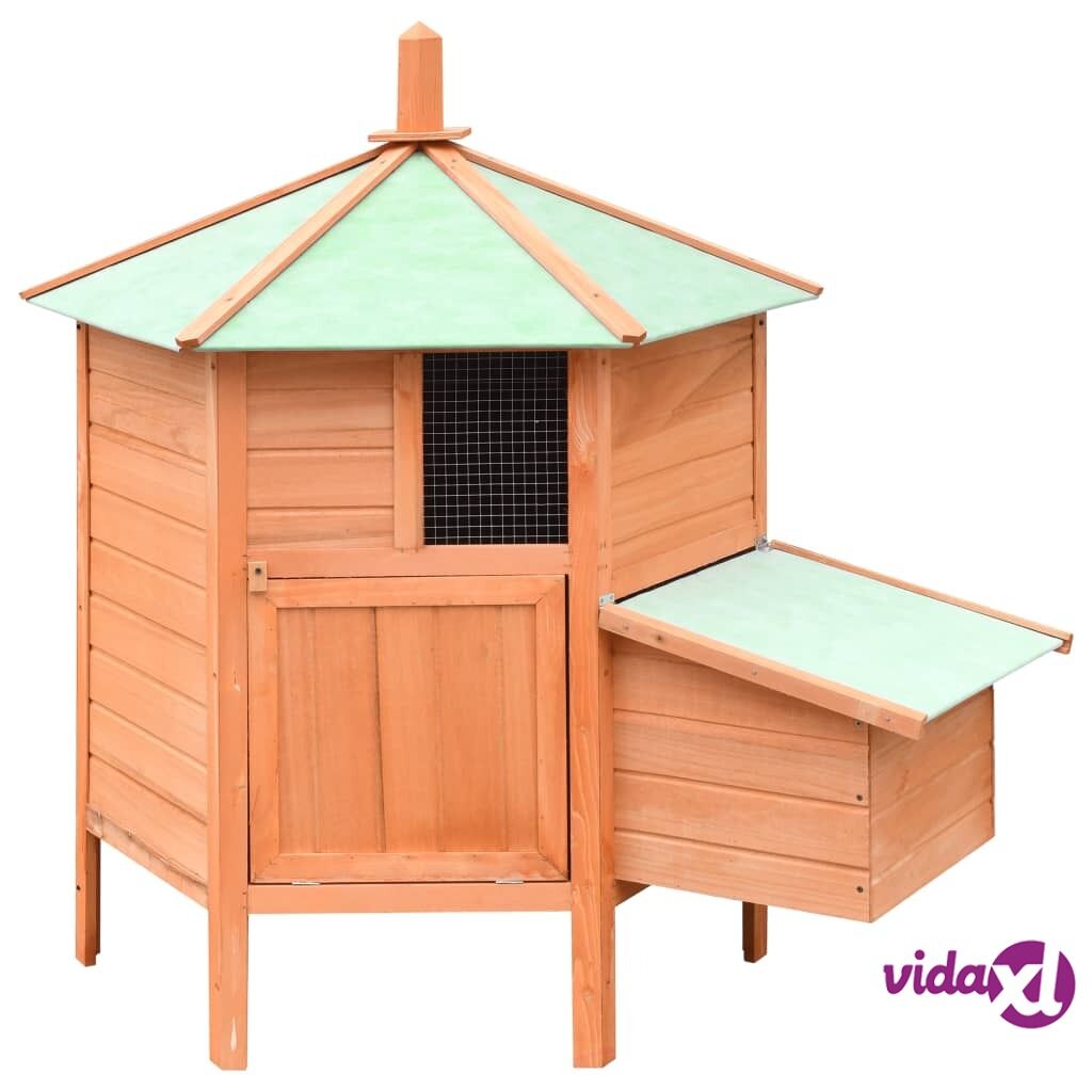 vidaXL Chicken Cage Solid Pine & Fir Wood 126x117x125 cm