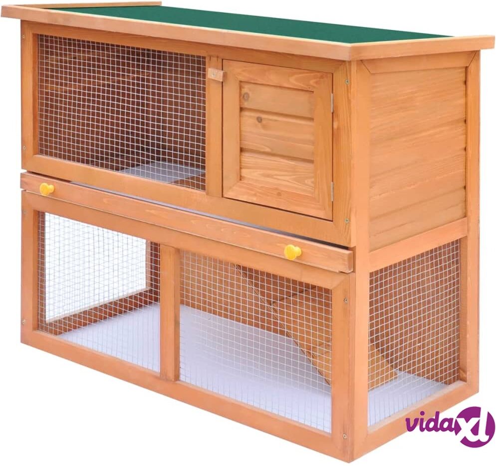 vidaXL Outdoor Rabbit Hutch Small Animal House Pet Cage 1 Door Wood