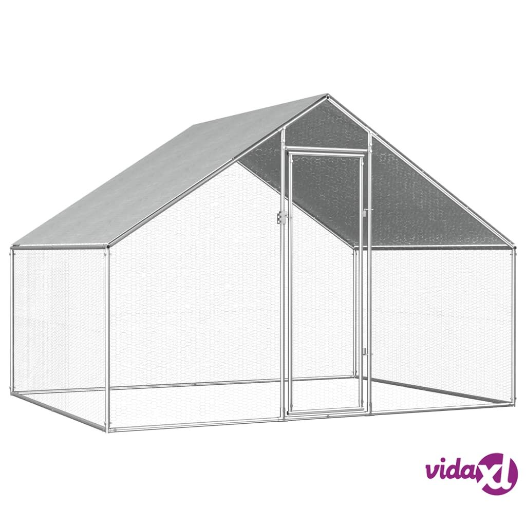 vidaXL Outdoor Chicken Cage 2.75x2x1.92 m Galvanised Steel