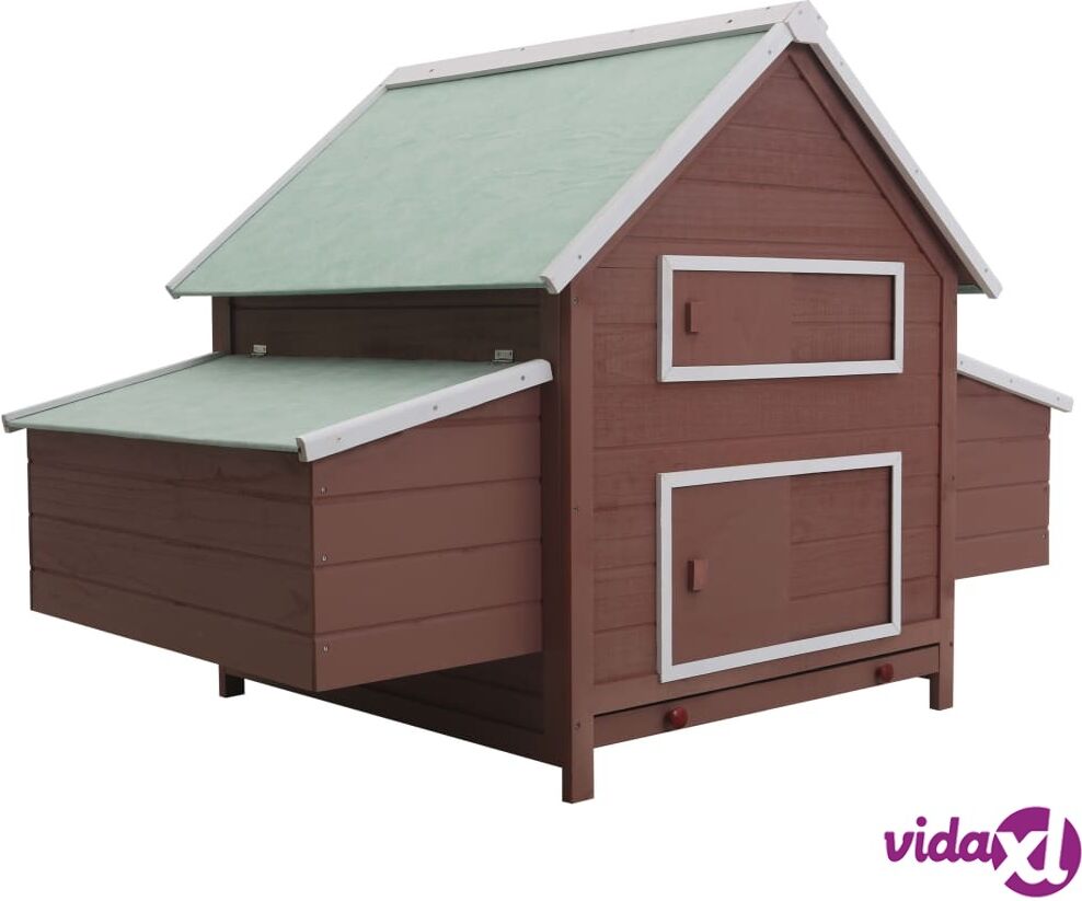 vidaXL Chicken Coop Brown 157x97x110 cm Wood