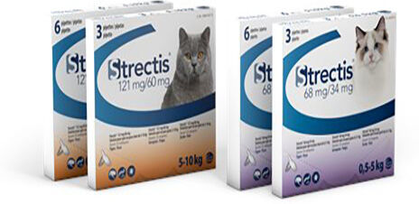 Ceva Strectis Insecticide 68mg/34mg (Fipronil/Methoprene) Chat de 0,5kg a 5kg Spot On Pipette Boîte de 3