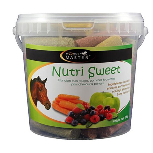 Pommier Nutrition Horse Master Nutri Sweet Triple Saveurs Friandise Cheval en seau de 1kg