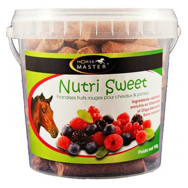 Pommier Nutrition Horse Master Nutri Sweet fruits rouges Friandise Cheval en seau de 1kg