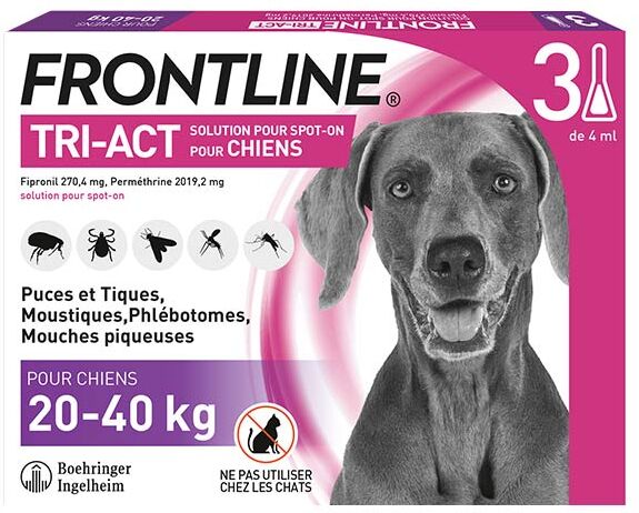 Frontline Tri-Act Chiens L 20-40 kg 3 Pipettes