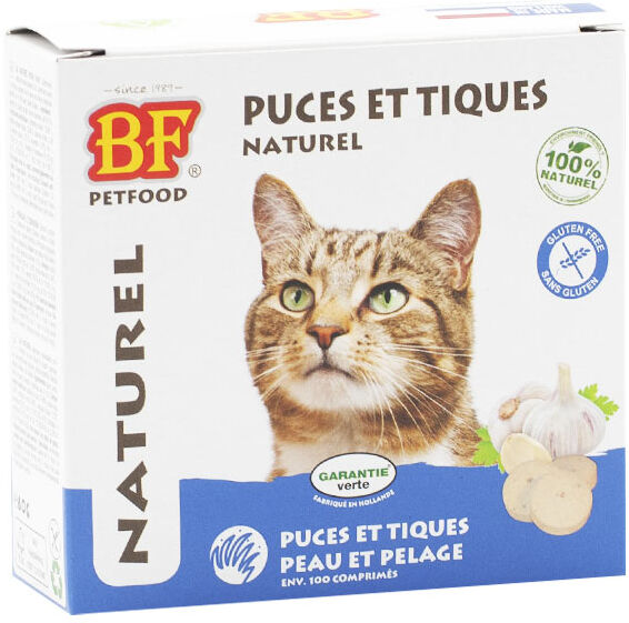 Biofood Chat Anti Puces et Tiques Naturel 100 comprimés