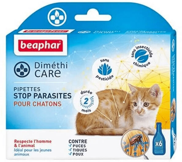 Beaphar Dimethicare Pipettes Stop Parasites Chatons 6 unités