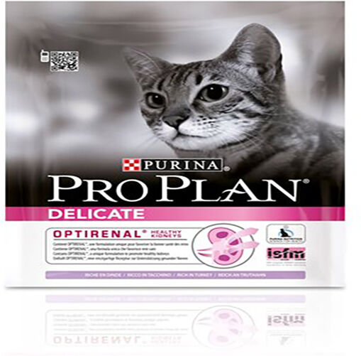 Purina Proplan Delicate OptiRenal Chat Adulte Dinde Croquettes 400g