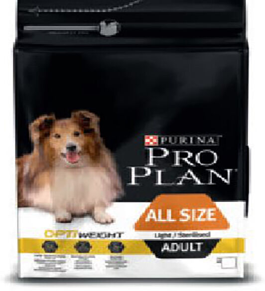 Purina Proplan OptiWeight Chien Adulte All Size Light/Sterilise Poulet Croquettes 7kg