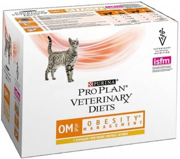 Purina Proplan Veterinary Diets Chat OM Obesity Management Poulet 10x85g