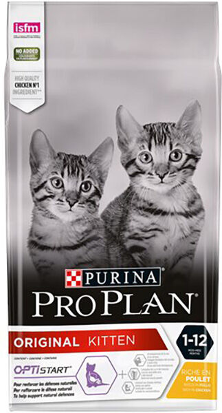 Purina Proplan Chat Kitten (1 Ã 12mois) Original OptiStart Poulet Croquettes 3kg