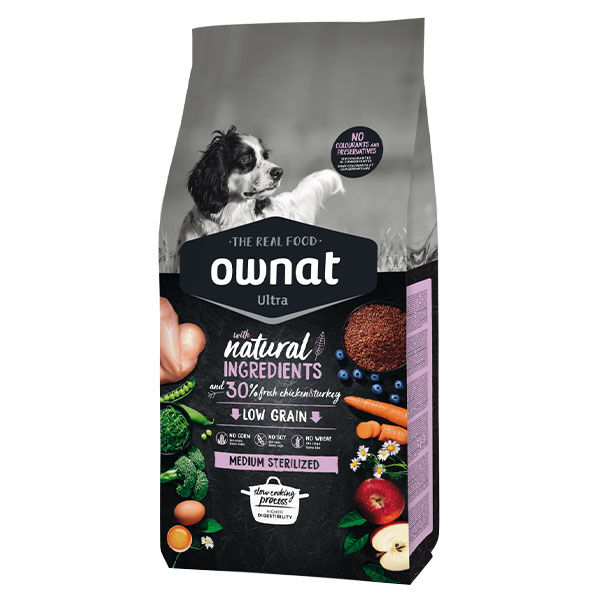 Ownat Ultra Chien Croquettes Race Moyenne Stérilisé 3kg