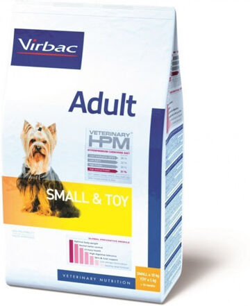 Virbac Veterinary hpm Chien Adulte (+10mois ) Small et Toy (-10kg) Croquettes 1,5kg