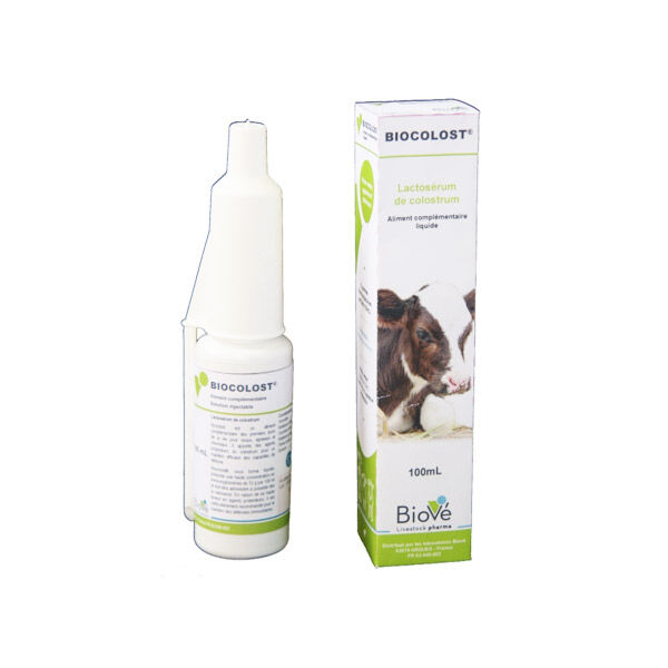 Biové biocolost complement alimentaire pour veau agneau chevreau solution buvable flacon de 100ml