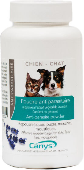 Canys Chien Chat Poudre Anti Parasitaire Répulsive Végétale 150g