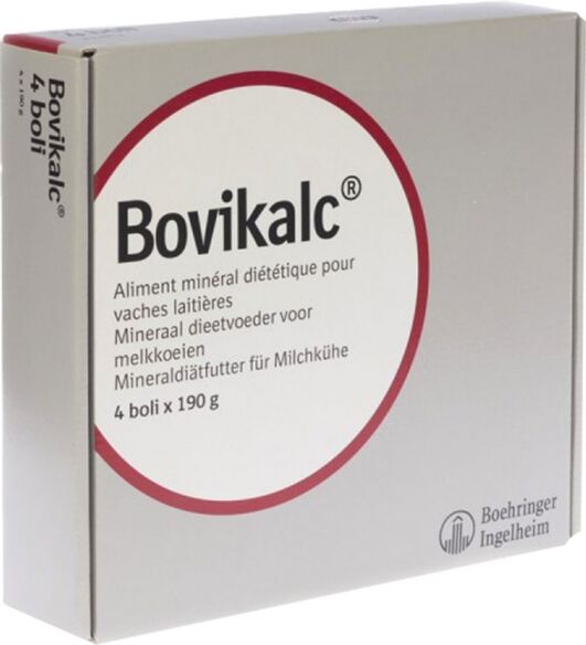 Boehringer Ingelheim Vétérinaire Bovikalc Apport de Calcium Vache Prédisposé à un Déficit Nutritionnel 6 boites de 4 Bolus