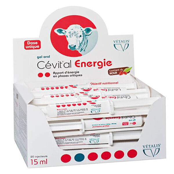 Vétalis Cevital Apport en Energie Veaux Gel Oral 20 seringues de 15ml