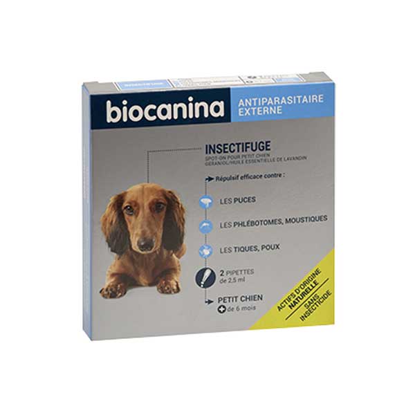 Biocanina Insectifuge Naturel Spot-On Petit Chien 2 pipettes