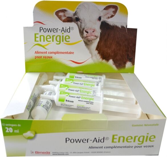 Bimeda power-aid energie stimulant energetique pour veau pate orale seringue 20ml boite de 12