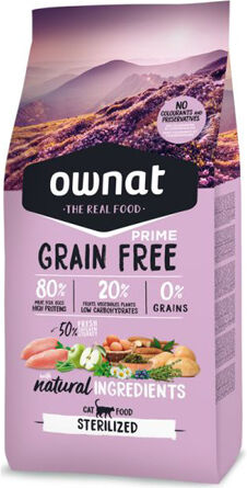 Ownat Grain Free Prime Chat Stérilisé 8kg