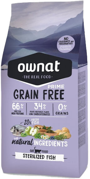 Ownat Grain Free Prime Chat Stérilisé Poisson 3kg