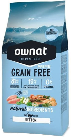 Ownat Grain Free Prime Chaton Croquettes 1kg