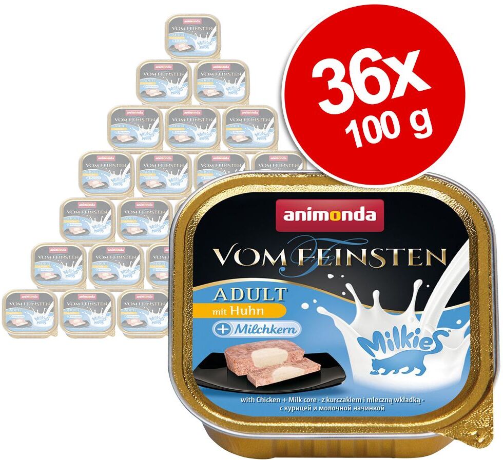 Animonda Vom Feinsten Lot Animonda Vom Feinsten Adult Milkies 36 x 100 g pour chat - dinde...