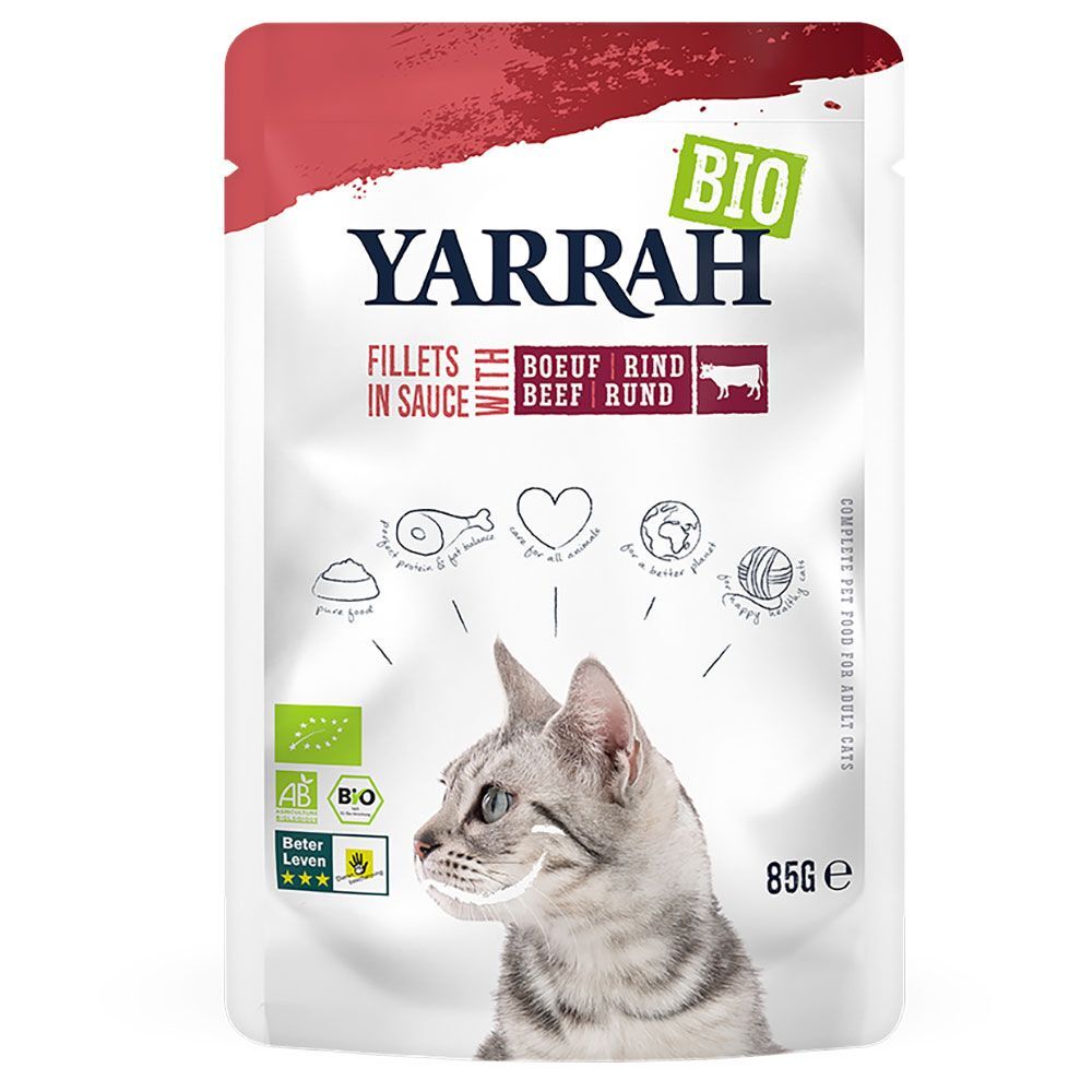 Yarrah Bio Filets en sauce 14 x 85 g - bœuf