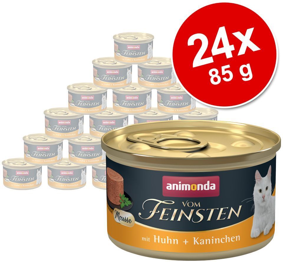 Animonda Vom Feinsten Lot Animonda Vom Feinsten Adult 24 x 85 g pour chat - dinde & faisan