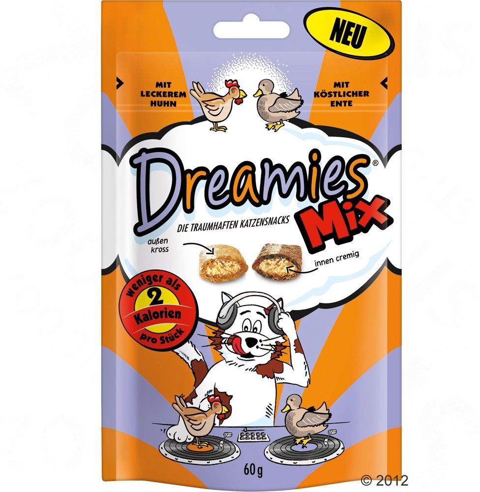 Dreamies 60g Friandises Dreamies Catisfactions Mix, poulet & canard -...