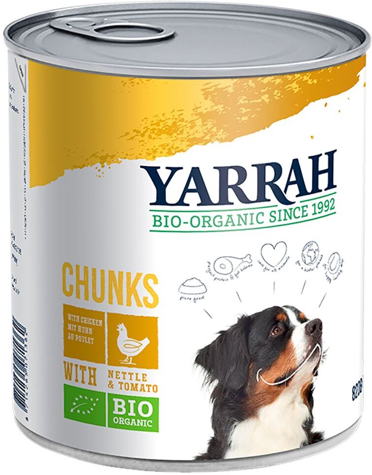 Yarrah 12x820g 2 saveurs Yarrah lot 2 saveurs poulet & poulet, bœuf, orties...