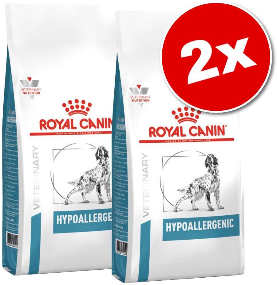 Royal Canin Veterinary Diet Lot Royal Canin Veterinary pour chien - Hypoallergenic Small Dog (2 x...