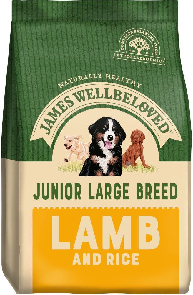 James Wellbeloved Junior Large Breed, agneau, riz pour chien - 15 kg