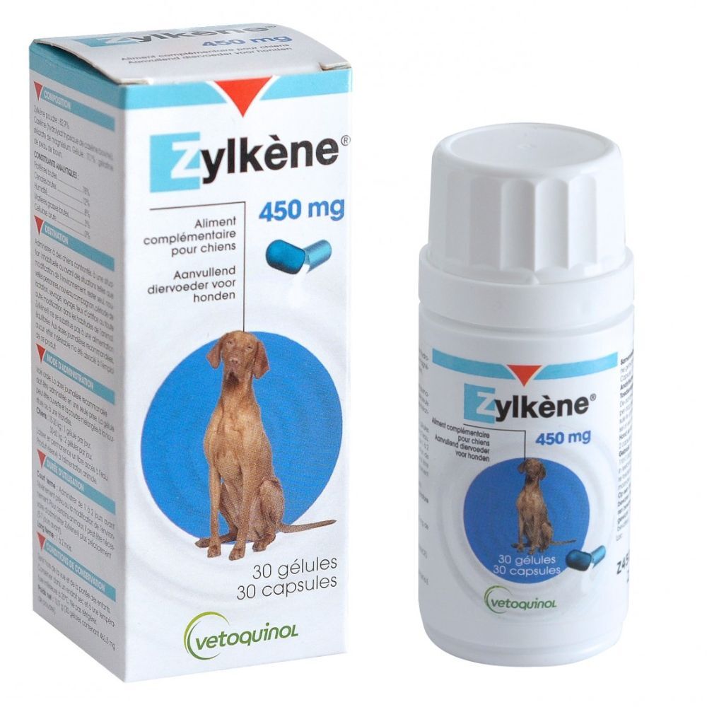Vetoquinol 2 x 30 gélules Vétoquinol Zylkène 450 mg pour chien > 30 kg Zylkene