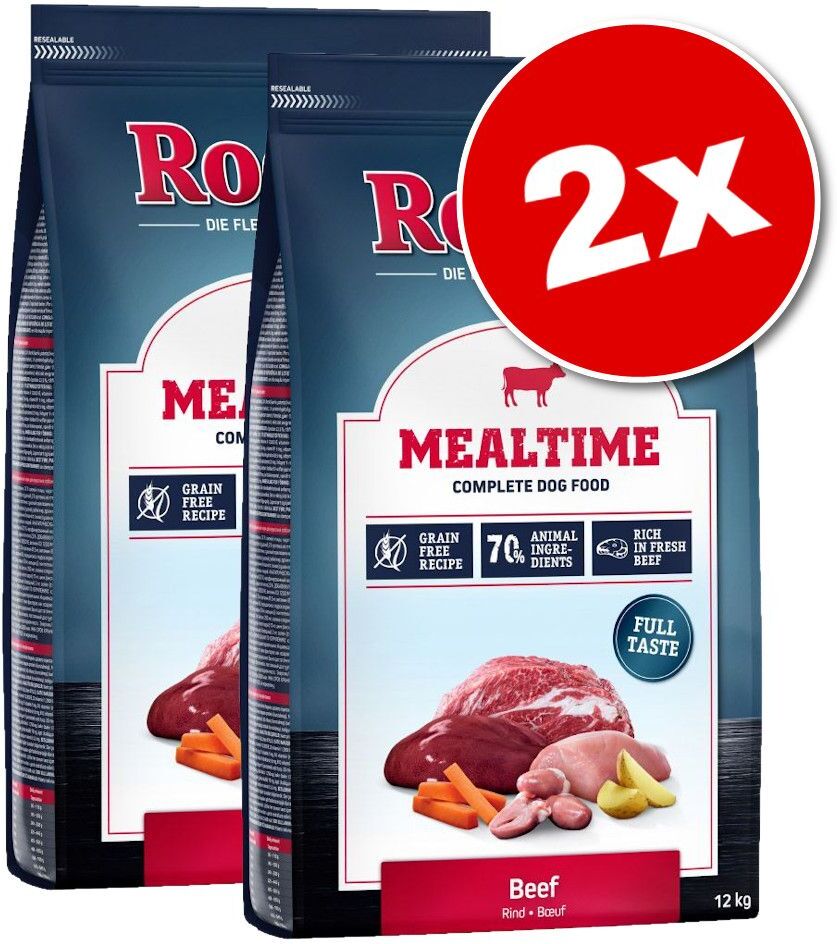 Rocco Lot Rocco Mealtime 2 x 12 kg pour chien Sensitive poulet, canard