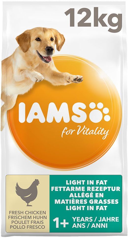 IAMS 2x12kg IAMS for Vitality Weight Control poulet - Croquettes pour Chien