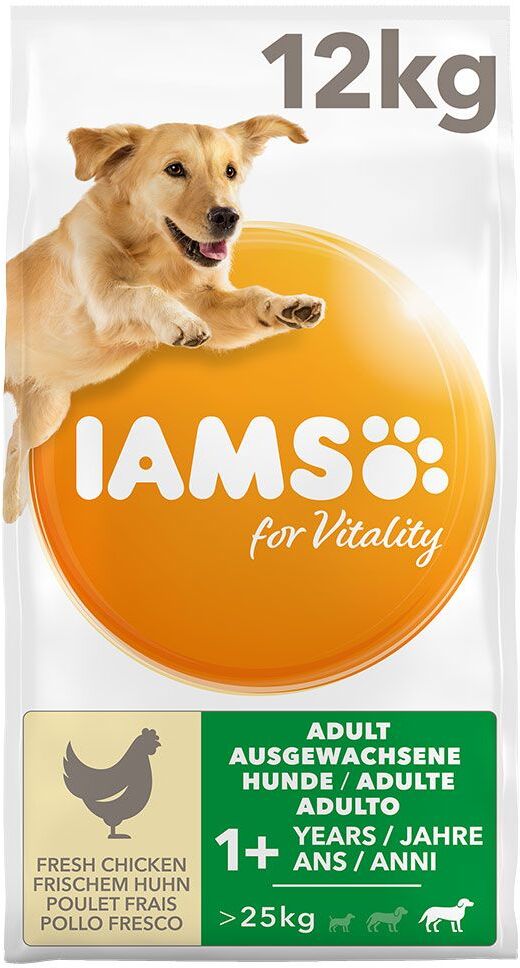 IAMS 12kg IAMS for Vitality Adult Large, poulet - Croquettes pour chien