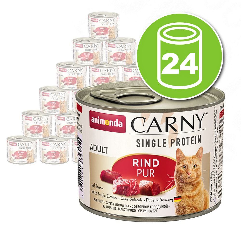 Animonda Carny Single Protein Adult 24 x 200 g pour chat - pur poulet