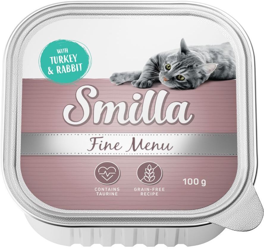 Smilla 8x100g Fine Menu dinde, lapin Smilla - Pâtée pour chat