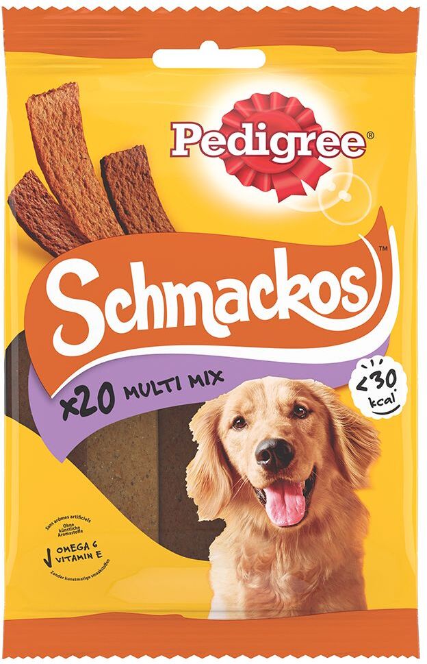 Pedigree 3x20 friandises, 3 saveurs Schmackos, multi-saveurs Pedigree -...