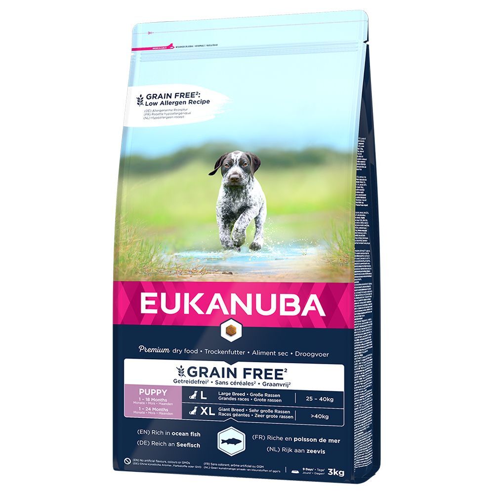 Eukanuba Grain Free Puppy Large Breed saumon pour chiot - 3 kg
