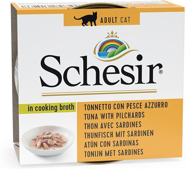 Schesir 6x70g bouillon - thon Schesir - Pâtée pour Chat